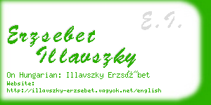 erzsebet illavszky business card